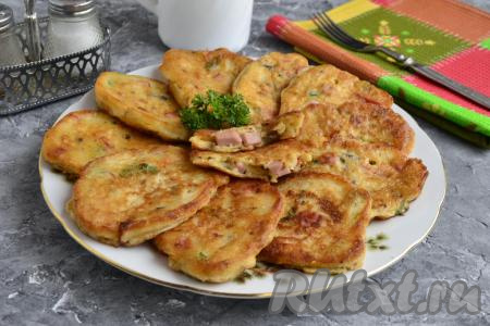 Оладьи на кефире со вкусом пиццы