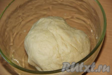Замесить тесто (вымешивать тесто нужно минут 10), оно получится очень пластичным, нежным, приятным в работе. Оставить тесто в миске, прикрыв полотенцем, на 1-1,5 часа.