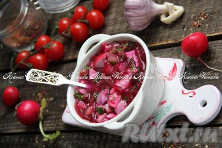 Рецепт холодного борща с курицей 