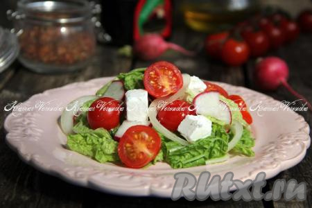 Салат с пекинской капустой и редиской
