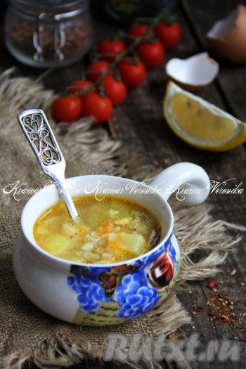 Суп из минтая с рисом