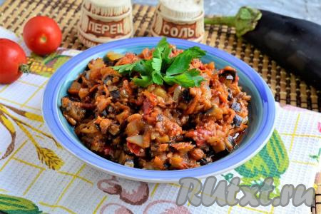 Рецепт баклажанной икры, жареной на сковороде