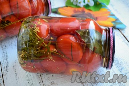 Помидоры с зёрнами горчицы на зиму