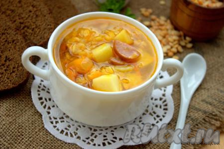 Гороховый суп с сосисками