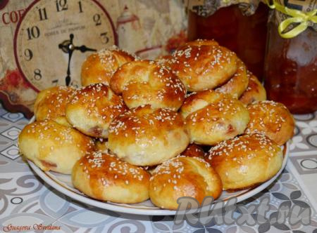 Булочки с вареньем из дрожжевого теста