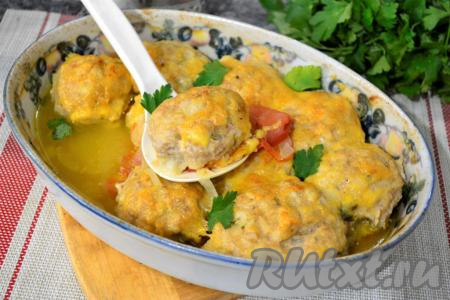 Тефтели из куриного фарша в духовке