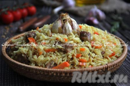 Плов в рукаве для запекания в духовке