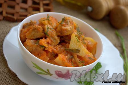 Рецепт азу из свинины с картошкой и солёными огурцами