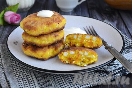 Сырники из творога с тыквой и манкой