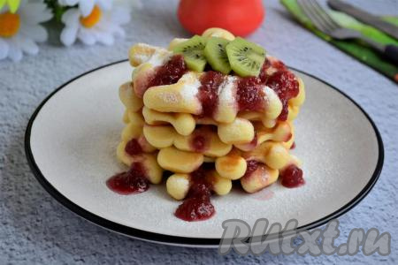 Вафли на сметане в электровафельнице