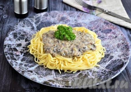 Грибной соус из шампиньонов с молоком