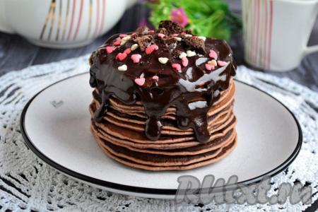 Шоколадные панкейки на молоке