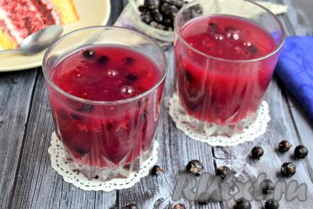 Кисель из замороженной чёрной смородины 