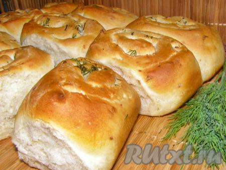 Чесночные булочки из дрожжевого теста в духовке