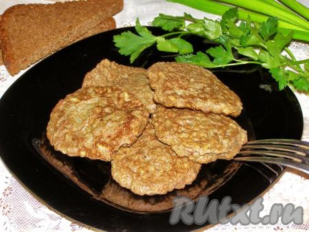 Печёночные оладьи с рисом