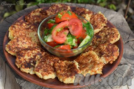 Постные котлеты из овсяных хлопьев и картофеля