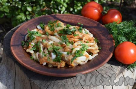 Кальмары, жареные кольцами в кляре