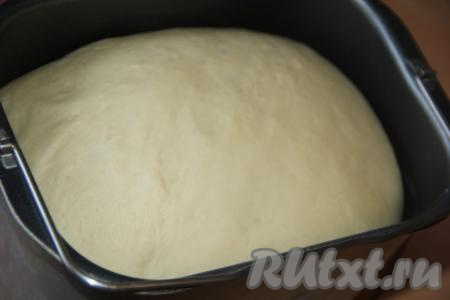 Если вы будете замешивать тесто руками, тогда нужно развести в тёплом молоке (молоко не должно быть горячим, его температура должна быть, примерно, 40 градусов) дрожжи и сахар, оставить в тепле до образовании пышной шапки. Затем добавить яйцо, растопленное тёплое сливочное масло и растительное масло, слегка перемешать и всыпать муку и соль. Замесить тесто, оно получится мягким и нежным, слегка липнущим. Оставить тесто в миске, накрыв полотенцем, на 1,5 часа. Тесто увеличится в объёме, примерно, в два раза.