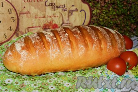 Батон на сухих дрожжах в духовке