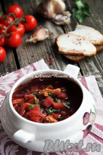 Борщ из краснокочанной капусты