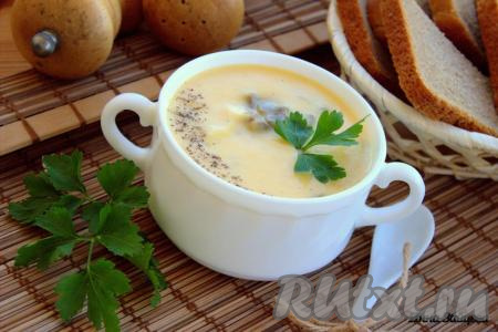 Суп-пюре с шампиньонами и сливками