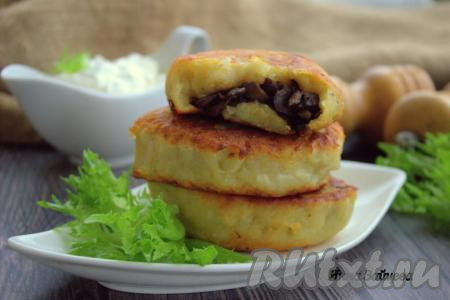 Картофельные зразы с шампиньонами