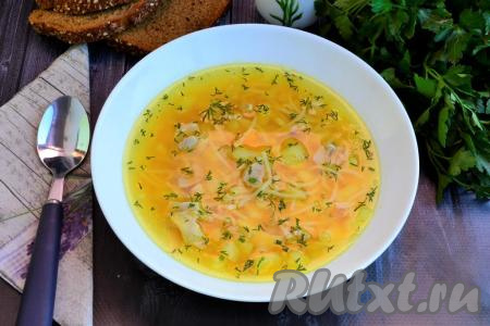Куриный суп с тыквой 