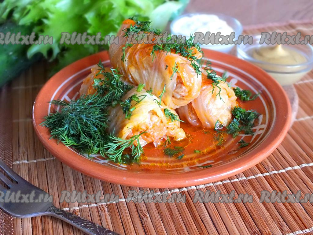 Голубцы из пекинской капусты с грибами