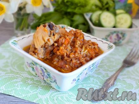 Плов из полбы с курицей