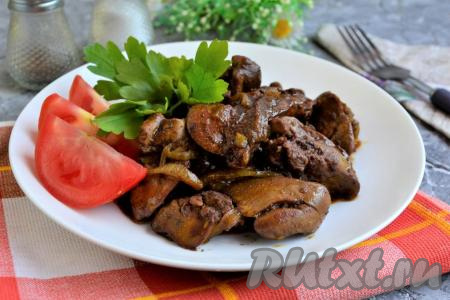 Куриная печень с луком в мультиварке 