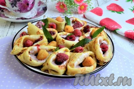 Блинчики с малиной