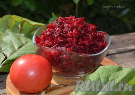 Икра из свеклы, жареная с луком