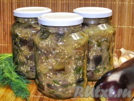 Баклажаны с чесноком, как грибы, без стерилизации на зиму