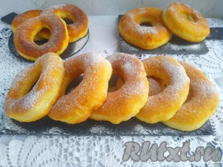 Пончики на кефире без дрожжей на сковороде