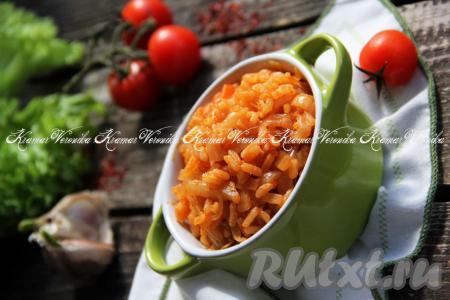 Капуста, тушёная с рисом в мультиварке