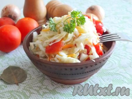 Помидоры, квашеные с капустой