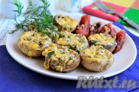 Шампиньоны с сыром в микроволновке