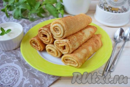 Блины на молоке и кипятке с содой