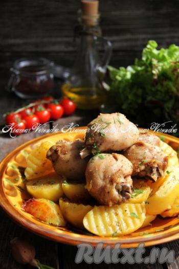 Куриные ножки с картошкой в мультиварке