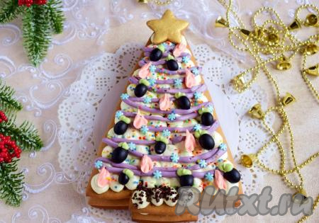 Торт "Ёлочка" из медовых коржей