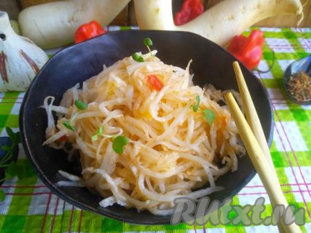 Дайкон, маринованный по-корейски