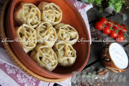 Манты с рубленным мясом и картошкой