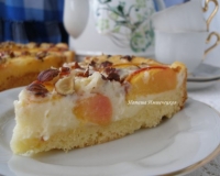 Персиковый пирог с маскарпоне
