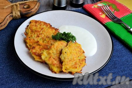 Драники с тыквой и картошкой 
