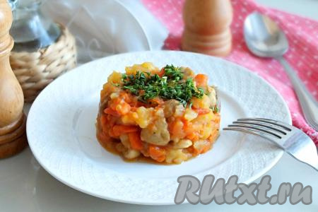 Овощное рагу с шампиньонами