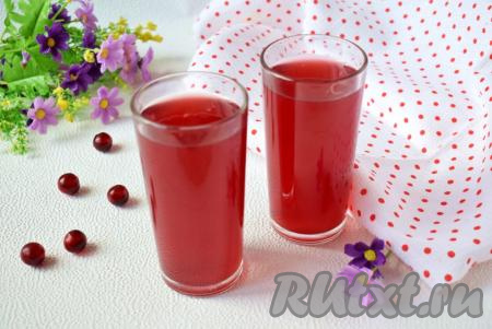Кисель из замороженной вишни и крахмала