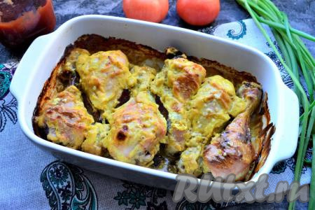 Куриные ножки со сметаной в духовке