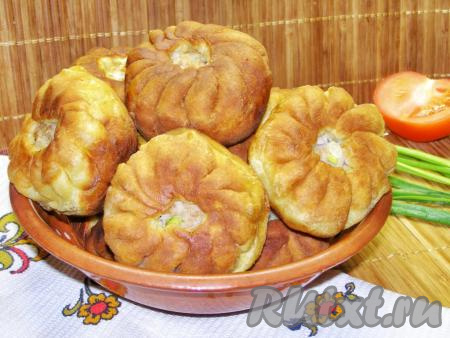 Беляши с мясом на кефире на сковороде