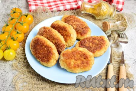 Котлеты из куриной грудки с манкой 