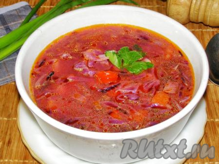 Щи из краснокочанной капусты